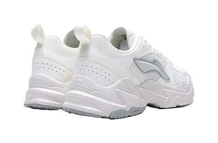 LiNing Pulse Shock Absorbers Slip Resistant Abrasion Resistant Low top Chunky Sneakers Men's Silver White  VJSNEAKER