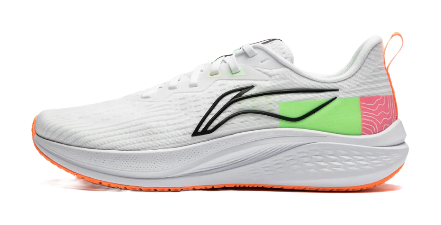 LiNing Red Hare 7 Cushioning Support Lightweight Rebound Low top Training Marathon Running Shoes Mens White Green  vjsneaker.com