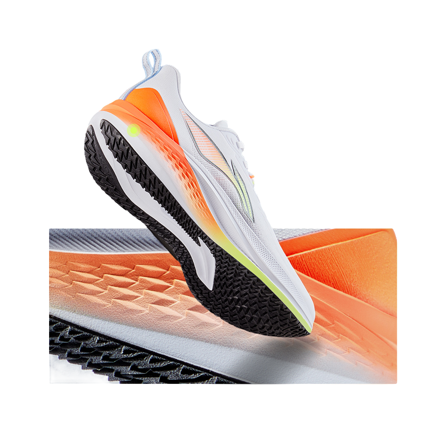 LiNing Red Hare 7 Cushioning, Slip Resistant, Lightweight Low top Marathon Running Shoes Men's White 