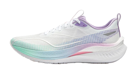 LiNing Red Hare 7 Pro Cushioning, Slip Resistant, Lightweight Low top Sprint Running Shoes Mens White Purple  vjsneaker.com