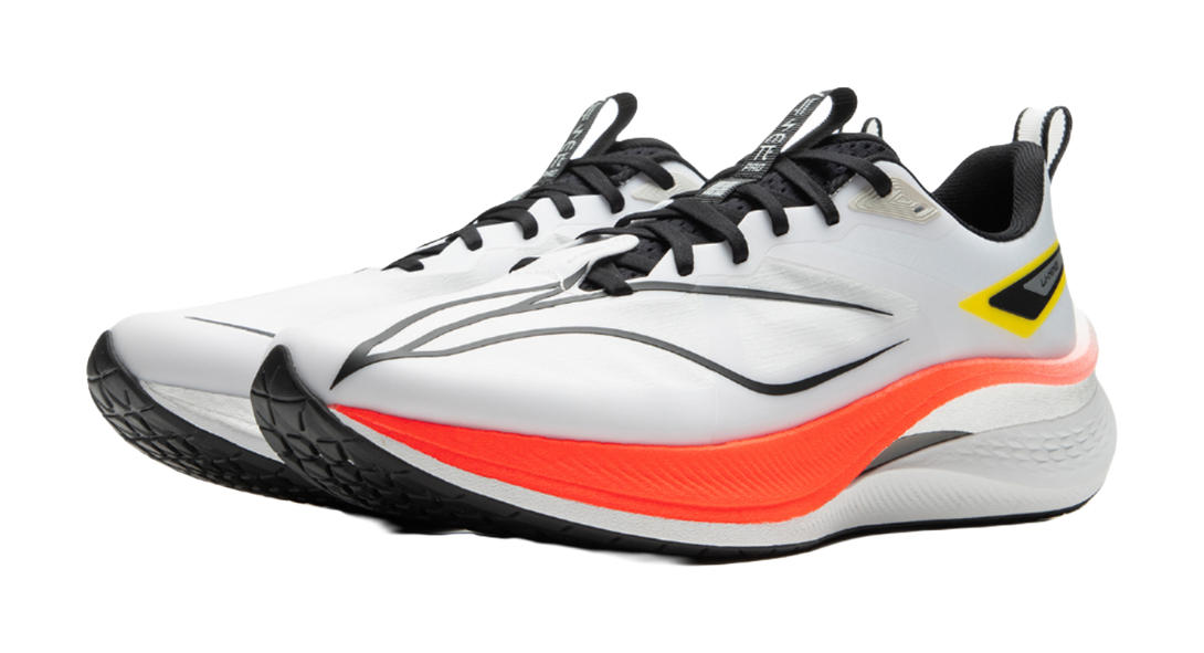 LiNing Red Hare 7 Pro Shock Absorbers Slip Resistant Low top Running Shoes Men's White Orange 