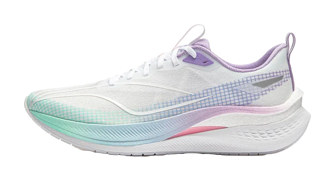 LiNing Red Hare 7 Pro - Sprint Running Shoes Mens White Purple 