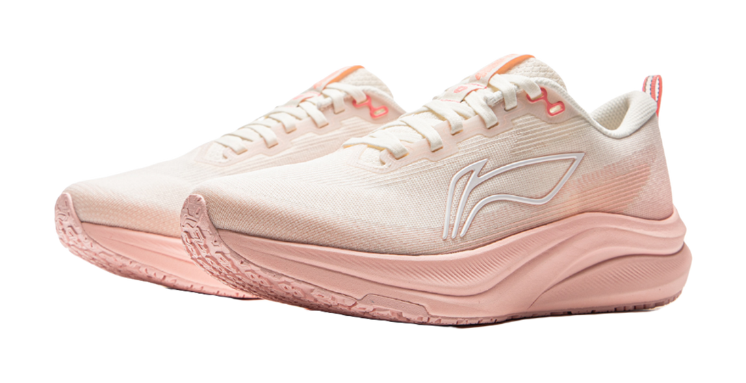 LiNing Red Hare 8 Anti Slip Wear Resistant Low Top Casual Running Shoes Women's White Pink 