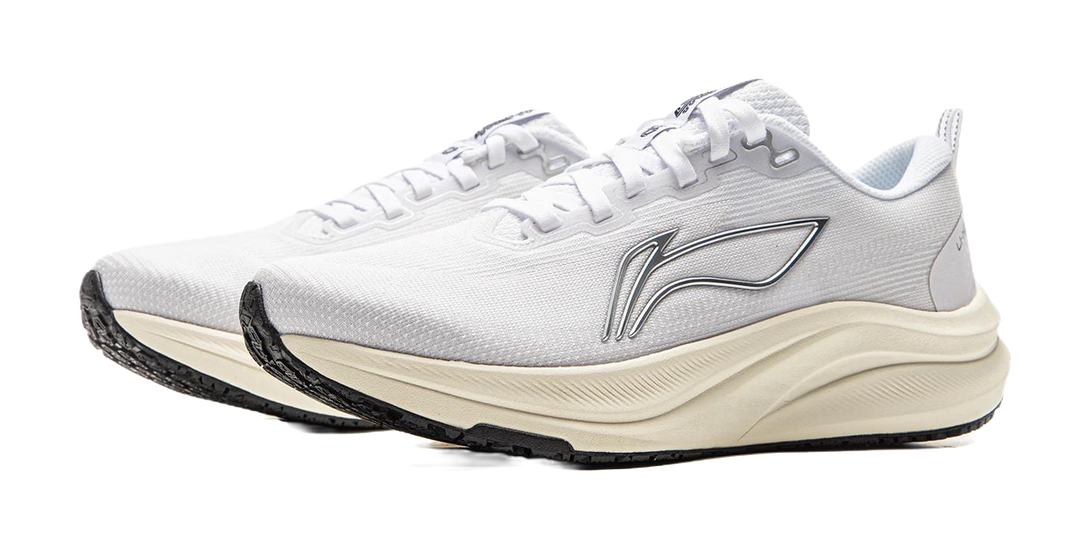 LiNing Red Hare 8 Cushioning, Slip Resistant, Lightweight Low Top Training Racing Running Shoes Women's Gray White 