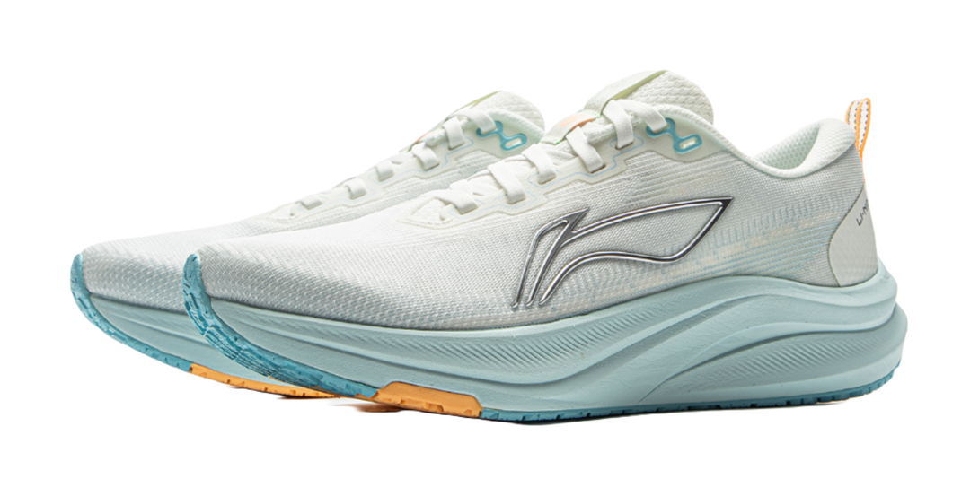 LiNing Red Hare 8 Slip Resistant Breathable Low Top Training Racing Running Shoes Women's White Blue 