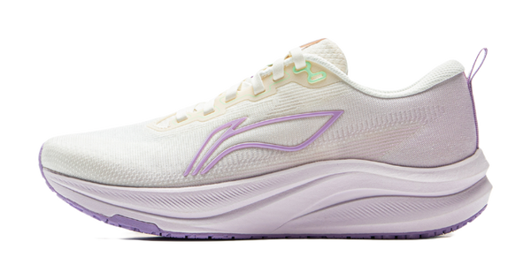 LiNing Red Hare 8 Slip Resistant Breathable Low Top Training Racing Running Shoes Women's White Purple 