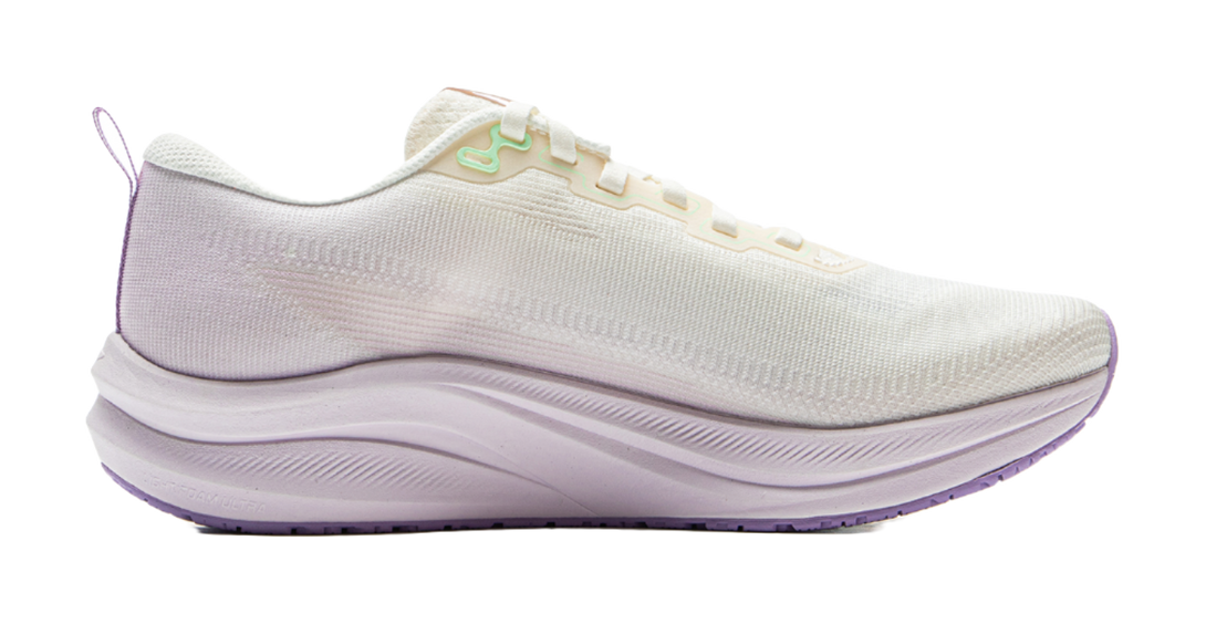 LiNing Red Hare 8 Slip Resistant Breathable Low Top Training Racing Running Shoes Women's White Purple 