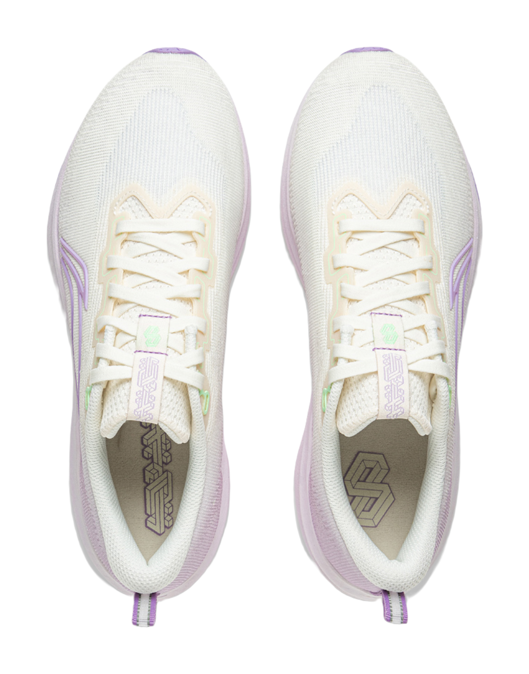 LiNing Red Hare 8 Slip Resistant Breathable Low Top Training Racing Running Shoes Women's White Purple 