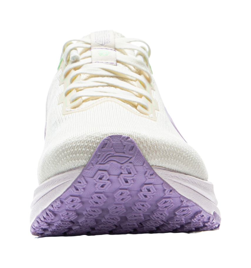 LiNing Red Hare 8 Slip Resistant Breathable Low Top Training Racing Running Shoes Women's White Purple 