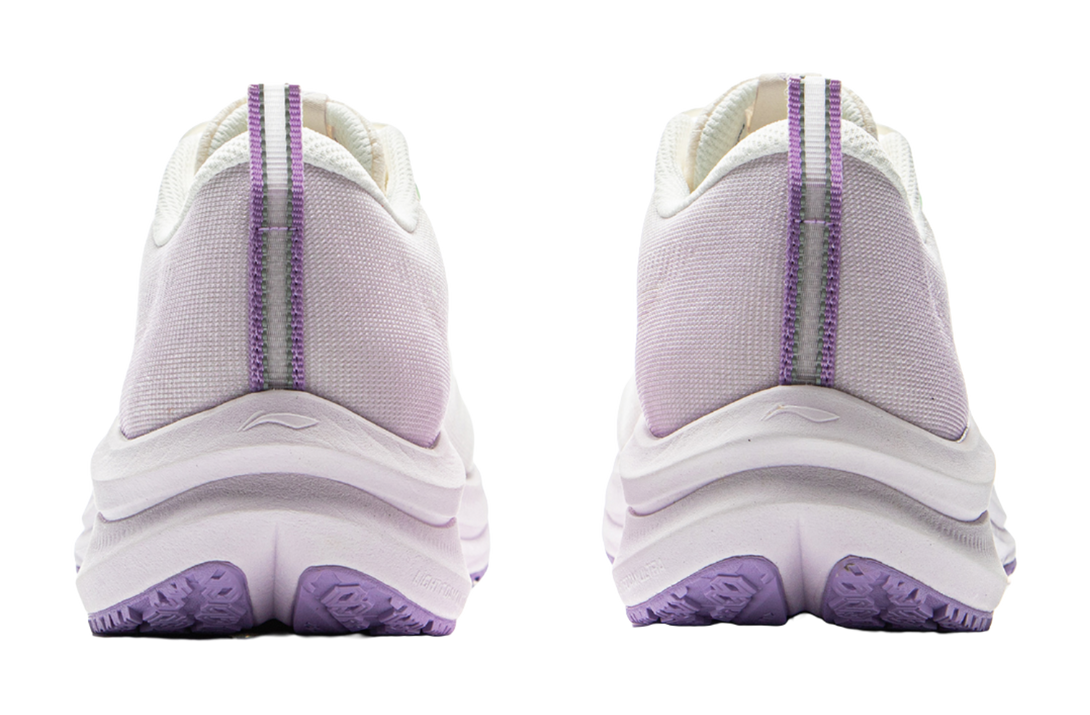 LiNing Red Hare 8 Slip Resistant Breathable Low Top Training Racing Running Shoes Women's White Purple 