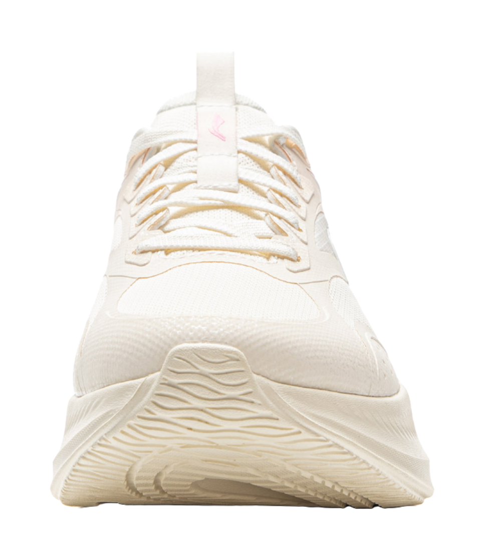 LiNing Ride Waves V2 Cushioning And Breathable Low Top Casual Running Shoes Women's Ecru Pale Orange 