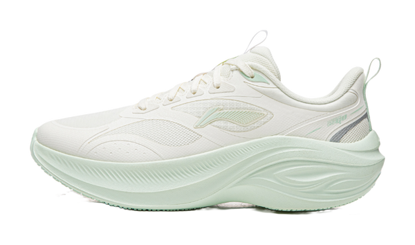 LiNing Ride Waves V2 Shock Absorbers Slip Resistant Abrasion Resistant Low top Casual Running Shoes Women's Ivory 