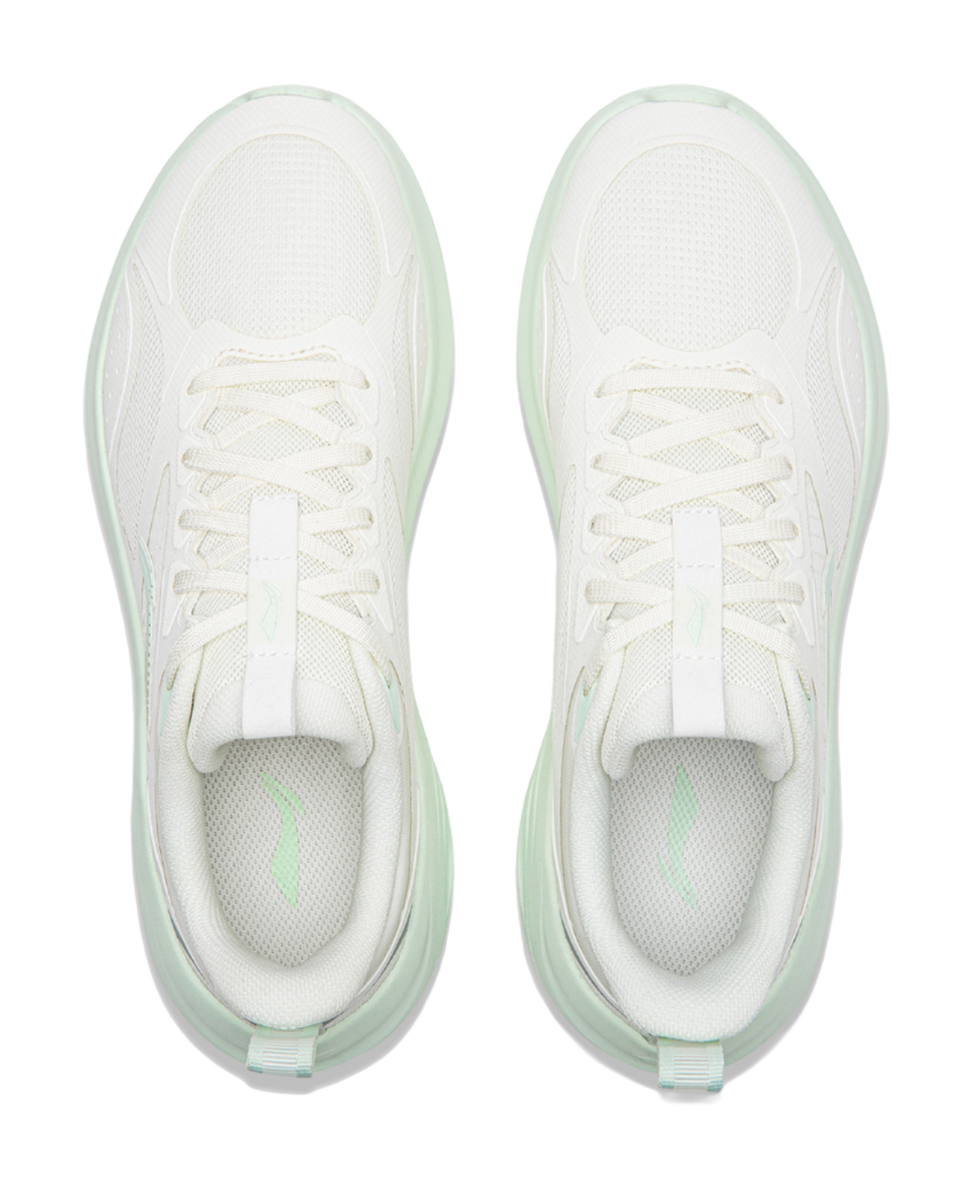 LiNing Ride Waves V2 Shock Absorbers Slip Resistant Abrasion Resistant Low top Casual Running Shoes Women's Ivory 