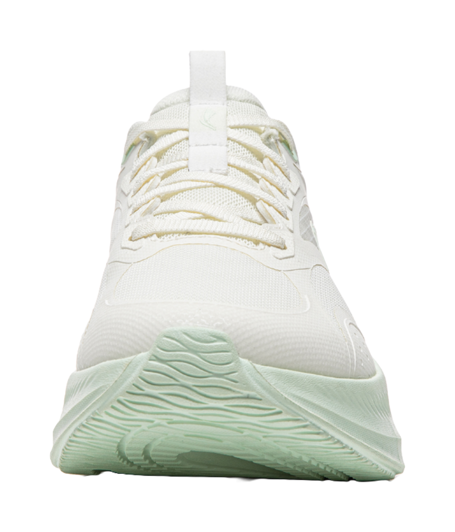 LiNing Ride Waves V2 Shock Absorbers Slip Resistant Abrasion Resistant Low top Casual Running Shoes Women's Ivory 