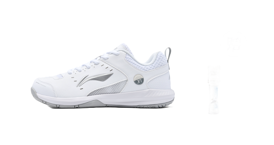 LiNing Rocket Shoe 2.0 Slip Resistant, Breathable, Lightweight Low top Badminton Shoes Unisex White Silver 