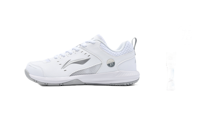 LiNing Rocket Shoe 2.0 Slip Resistant, Breathable, Lightweight Low top Badminton Shoes Unisex White Silver 