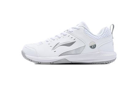 LiNing Rocket Shoe 2.0 Slip Resistant, Breathable, Lightweight Low top Badminton Shoes Unisex White Silver 