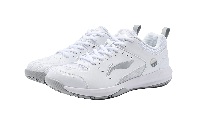 LiNing Rocket Shoe 2.0 Slip Resistant, Breathable, Lightweight Low top Badminton Shoes Unisex White Silver 