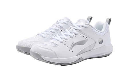 LiNing Rocket Shoe 2.0 Slip Resistant, Breathable, Lightweight Low top Badminton Shoes Unisex White Silver 