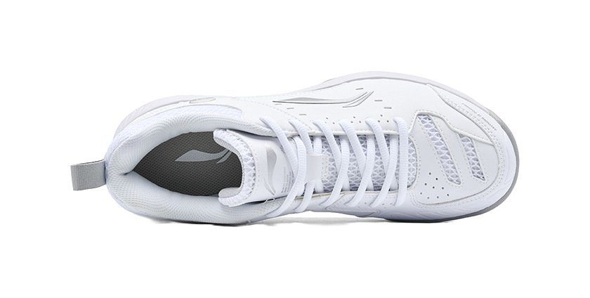 LiNing Rocket Shoe 2.0 Slip Resistant, Breathable, Lightweight Low top Badminton Shoes Unisex White Silver 