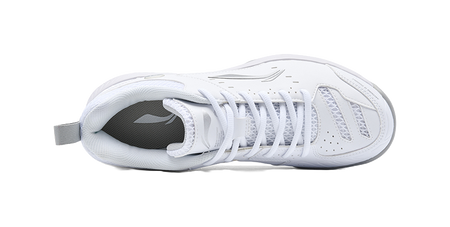 LiNing Rocket Shoe 2.0 Slip Resistant, Breathable, Lightweight Low top Badminton Shoes Unisex White Silver 