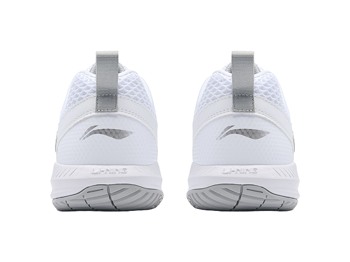 LiNing Rocket Shoe 2.0 Slip Resistant, Breathable, Lightweight Low top Badminton Shoes Unisex White Silver 
