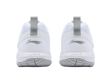 LiNing Rocket Shoe 2.0 Slip Resistant, Breathable, Lightweight Low top Badminton Shoes Unisex White Silver 