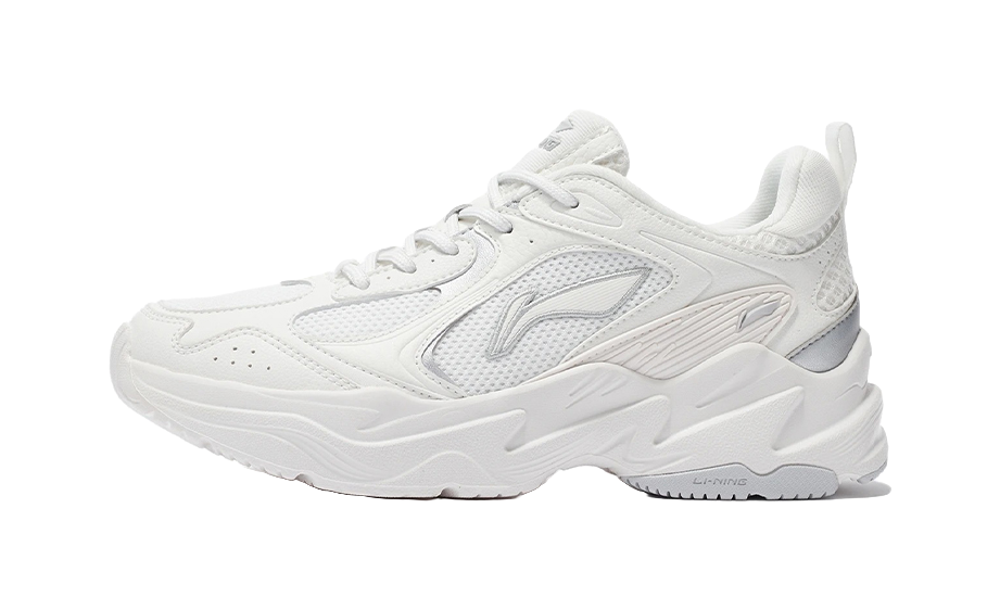 LiNing Running Collection Shock Absorbers Slip Resistant Abrasion Resistant Low top Running Shoes Women's White 