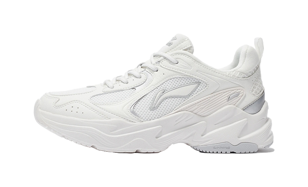 LiNing Running Collection Shock Absorbers Slip Resistant Abrasion Resistant Low top Running Shoes Women's White 