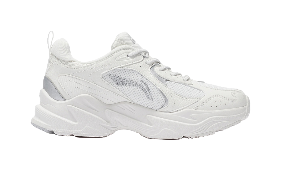 LiNing Running Collection Shock Absorbers Slip Resistant Abrasion Resistant Low top Running Shoes Women's White 