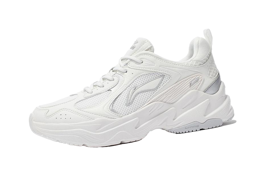 LiNing Running Collection Shock Absorbers Slip Resistant Abrasion Resistant Low top Running Shoes Women's White 