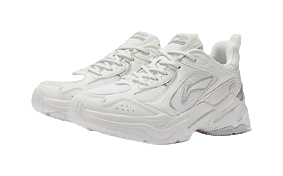 LiNing Running Collection Shock Absorbers Slip Resistant Abrasion Resistant Low top Running Shoes Women's White 