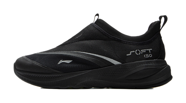 LiNing SOFT GO 2 Shock Absorbing, Non Slip, Wear Resistant, Breathable And Lightweight Low Top Casual Shoes Men's Black 