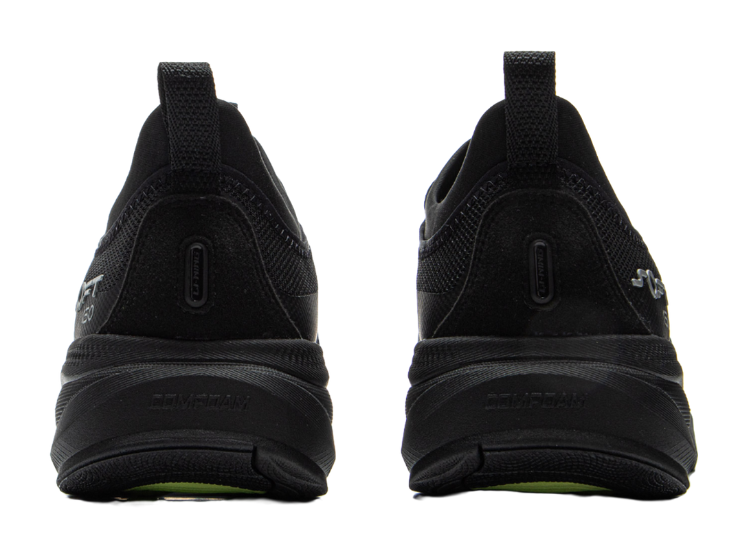 LiNing SOFT GO 2 Shock Absorbing, Non Slip, Wear Resistant, Breathable And Lightweight Low Top Casual Shoes Men's Black 