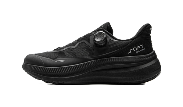 LiNing SOFT GO MAX 2 Slip Resistant, Abrasion Resistant, Breathable Low Top Casual Shoes Unisex Black 