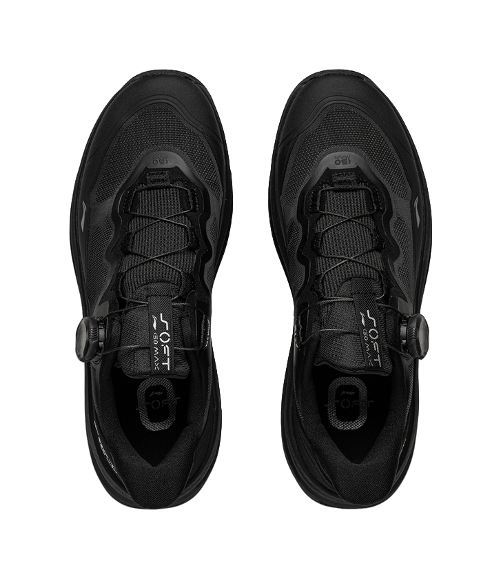 LiNing SOFT GO MAX 2 Slip Resistant, Abrasion Resistant, Breathable Low Top Casual Shoes Unisex Black 