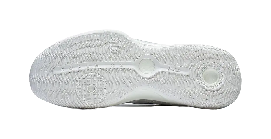 LiNing SONIC 11 Ride Waves Anti-Slip And Wear-Resistant Rebound Low-Top Performance Basketball Shoes Mist White 
