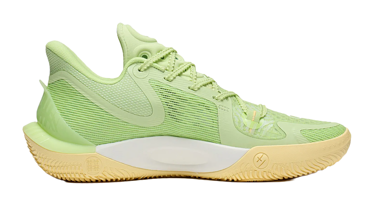 LiNing SONIC 11 Valley Rain Cushioning Anti-Slip And Wear-Resistant Low-Top Basketball Shoes Mens Butterfly Pink Green 