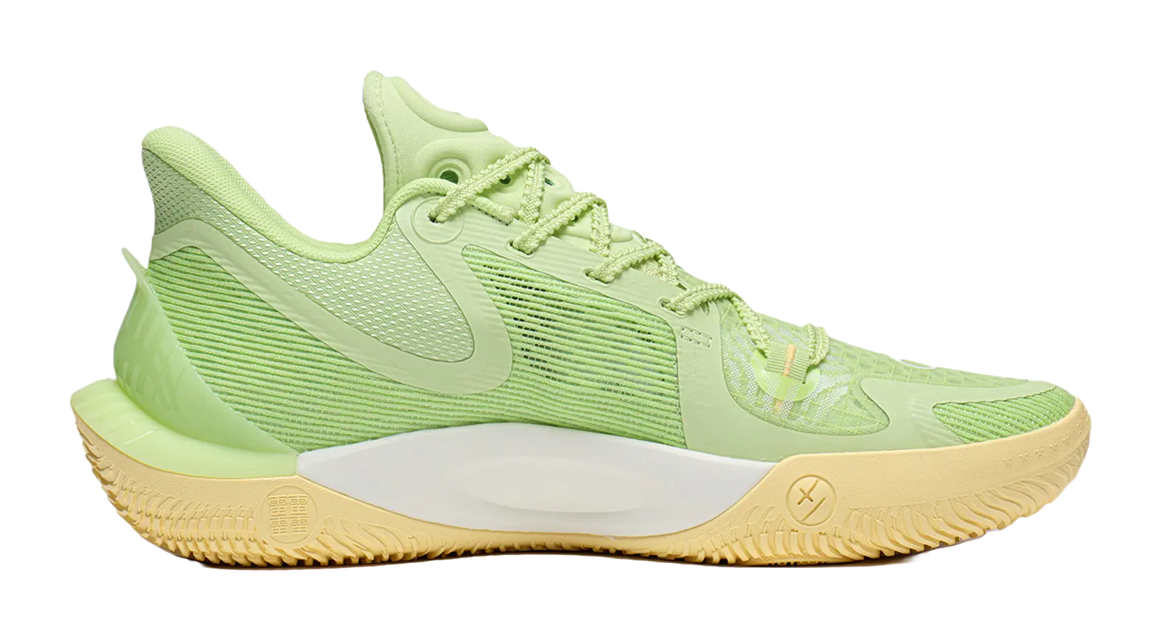 LiNing SONIC 11 Valley Rain Cushioning Anti-Slip And Wear-Resistant Low-Top Basketball Shoes Mens Butterfly Pink Green 