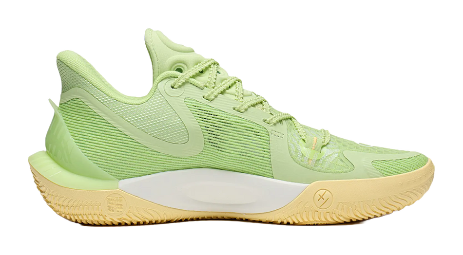 LiNing SONIC 11 Valley Rain Cushioning Anti-Slip And Wear-Resistant Low-Top Basketball Shoes Mens Butterfly Pink Green 