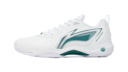 LiNing Saga 3LITE Slip Resistant, Abrasion Resistant, Breathable Coverage Low top Badminton Shoes Unisex White Green 
