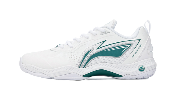 LiNing Saga 3LITE Slip Resistant, Abrasion Resistant, Breathable Coverage Low top Badminton Shoes Unisex White Green 