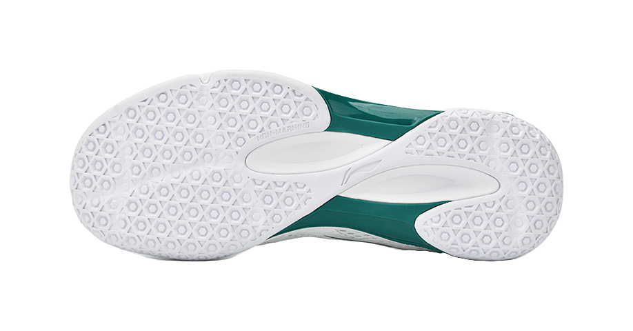 LiNing Saga 3LITE Slip Resistant, Abrasion Resistant, Breathable Coverage Low top Badminton Shoes Unisex White Green 