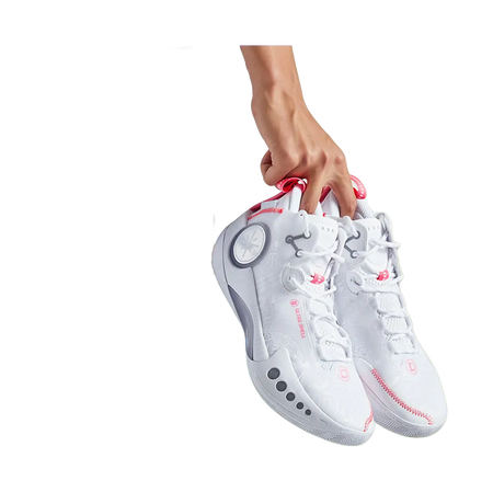 LiNing Shadow 3 Shock Absorbers Slip Resistant Abrasion Resistant Mid top Basketball Shoes Mens Standard White 