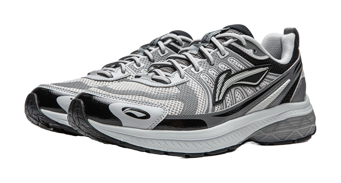 LiNing Shake 1.0 V3 Cushioning Low top Casual Running Shoes Men's Gray 