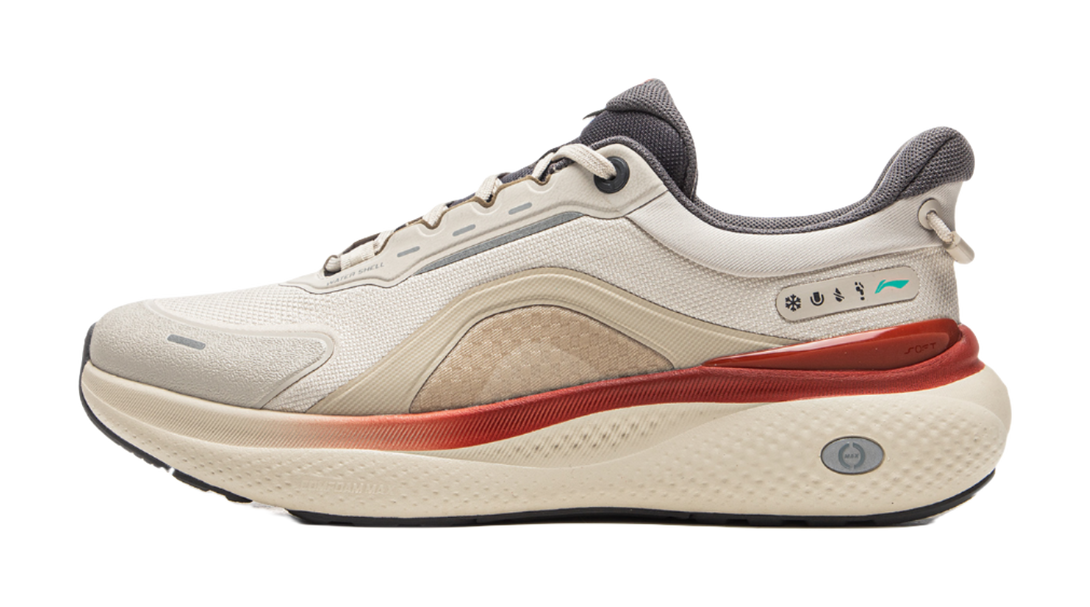 LiNing Shock Absorbers Abrasion Resistant Slip Resistant Low top Casual Shoes Men's White Gray 