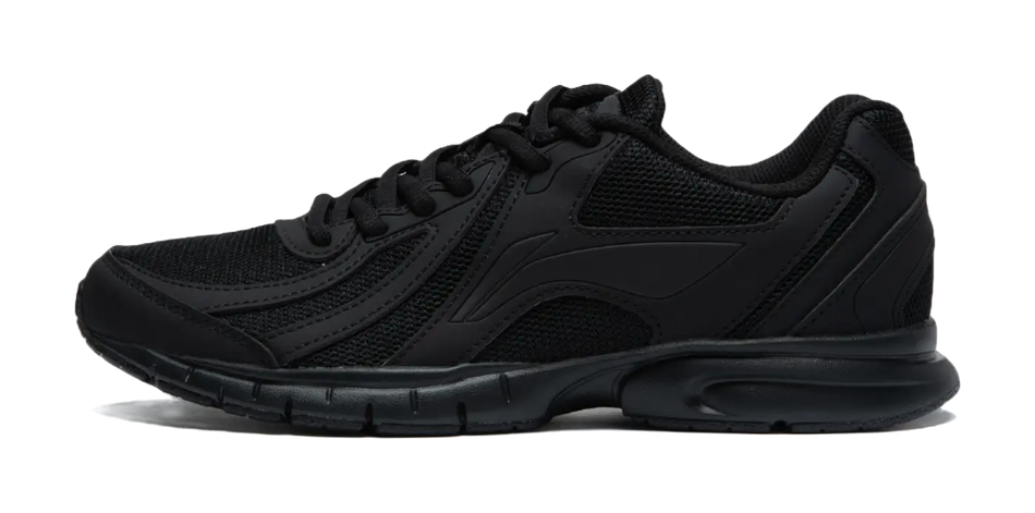 LiNing Shock Absorbers Slip Resistant Abrasion Resistant Lightweight Low top Casual Running Shoes Mens Black  vjsneaker.com