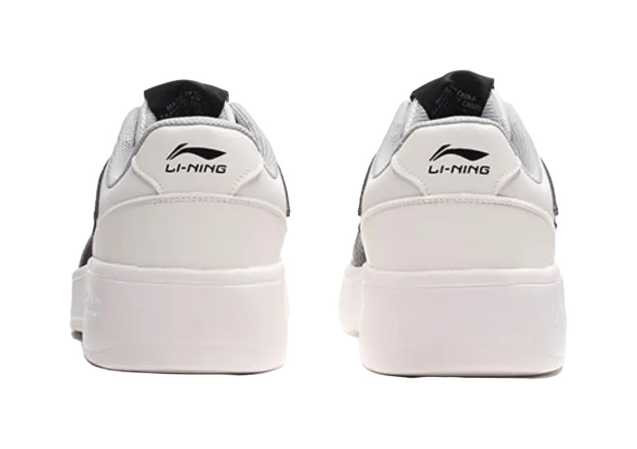 LiNing Slip Resistant Abrasion Resistant Low top Skateboard Shoes Unisex White Black 