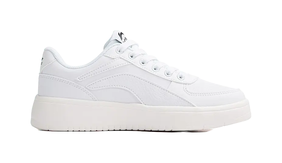 LiNing Slip Resistant Abrasion Resistant Low top Skateboard Shoes Women's White 