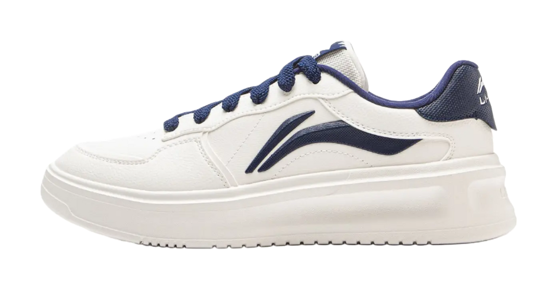 LiNing Slip Resistant Shock Absorbers With Abrasion Resistant Properties Low Top Skateboard Shoes Men's Mist White 